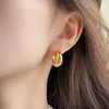 Gold Stud Küpe Tasarımcı Küpe Saplama Mektubu Tasarım Küpe Çemberi Basit Yüksek Kaliteli Kablo Hoop Küpe Küpe Küpe Küpe Kolye Dangle Küpe