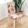 Chair Covers Stretch Butterfly Print Chair Cover Elastic Dining Spandex Removable Anti-dirty Seatcovers Office Chair Seat Case