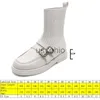 Stivali koznoy 3 cm Nuovo microfibra britannico Autunno Spring Stock Stuffi a maglieria Stivali Fashion Round Toe Woman Caviera SCARPE DI ATTENZIONI DI MIEL PAVOLO J230811