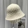 Szerokie brzegowe czapki czapki czapki jesienne zimowe wełniane pusta kapelusz kubełkowy dla kobiet 2023 Modna fisherman kapelusz vintage swobodny dzianinowy kapelusz z basenem kapelusz