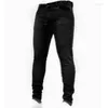 Jeans maschi maschi a colore solido matita pantaloni casual sexy per tutta la stagione slim cool pantaloni per maschio