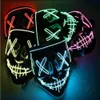 Led Halloween Mask Lysande glöd i den mörka mascaras halloween festdräkt cosplay maskerar skräck rekvisita neon ljus maskerad hkd230810