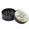 Wholesale Best 3D Large Metal Sharp Stone Herb Grinders Zinc Alloy 50mm Smoking Tobacco Grinder Random Color for Dab Rigs