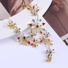 Pendant Necklaces Europe And The United States Colorful Flowers Gem Fashion Trend Y Shaped Necklace Female