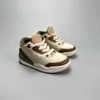 Småbarnskor 3s baskeball 3 barn sneakers pojkar flickor designer barn sko ungdom palomino löpare sneaker iii barn tränare trollkarlar eld röd mörk iris svart cement