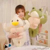 Stuffed Plush Animals 35-80cm Cute Strong Muscles Duck Toys Stuffed Soft Animal for Children Kids Birthday Gifts