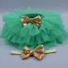 Baby Girls Tutu Skirt Headband Set Toddler Ruffle Tulle Diaper Covers Months solid color Soft Tulles BloomersZZ