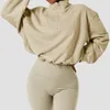 レディースフーディーズスウェットシャツ女性ファッションスウェットシャツ長袖ハイネックジップジップルーズカジュアルソリッドカラープルオーバーシャ​​ツ豪華な女性トップ230810