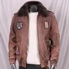 Men's Trench Coats Genuine Leather Coat High Top Layer Washed And Worn Multi Standard Flight Suit Fur Collar Winter Jacket