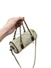 Cross Body suede soft face handbag for women with a high-end feel niche diamond grid chain cylinder bag rice brown color contrast crossbody bagstylishdesignerbags
