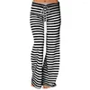 Pants actifs 2023 Leggings de dames coréennes coréennes Fashion femmes rayées hautes hautes élastiques en vrac dansant dance rapide à séchage