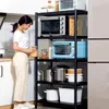 2-6 layers of high temperature baking paint Kitchen shelf floor three layers of microwave oven rack Oven storage rack pot rack shelf living room balcony