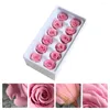 Decorative Flowers 12pcs Artificial Rose Flower DIY Christmas Wedding Party For Making Bridal Hair Clips Headbands Dress Red (