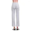 Pants actifs 2023 Leggings de dames coréennes coréennes Fashion femmes rayées hautes hautes élastiques en vrac dansant dance rapide à séchage