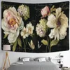 Tapisseries Vintage Floral décoratif peinture tapisserie tenture murale bohème esthétique salle à manger fond décor tissu