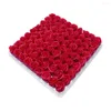 Fiori decorativi 81pcs/custodia Bella scatola regalo di fiori in sapone Dettagli Eternal Rose Rose romantiche Atmosfere creative