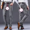 Mäns jeans sexiga osynliga dubbla blixtlåsar Öppna Crotch Pants Business Casual Classic Style Fashion Denim Trousers Male Erotix Clothes