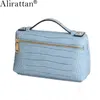 Evening Bags Alirattan PU Leather Make up Bag for Women Fashion Design Luxury Party Ostrich Pattern Clutch Travel Handbags 230810