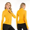 LU-088 Yoga Jacket Women's Define Workout Sport Coat Fitness Jacket Sports Quick Dry Activewear Top Solid Zip Up Sweatshirt Sportwear Hot Sell Size S-XXXL