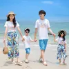 Family Matching Outfits Family Matching Outfits Summer Beach Mother Daughter Father Son Casual Cotton T-shirt +Shorts Couple Clothes Holiday R230810