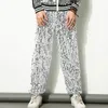 Mens Pants Stage byxor män prom sångare glänsande silver paljett dance streetwear sweatpants costume pantalones de hombre 230810