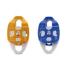 Rock Protection 32KN Double Pulley For Hauling System Climbing Caving Dragging HKD230810