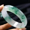 Bangle orygine Myanmar jadeite pływające kwiat jadecie bransoletka kobiety dobrze biżuteria