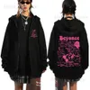 2023 Renaissance Beyonce World Tour Kpop Album Print Hoodie Sweatshirts Långärmad streewear Pullover Clotle Zip Up Hoodie T230811