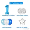 Décoration 12 pièces feuille anniversaire ballon numéro Globos décorations ballon confettis bébé garçon anniversaire fournitures