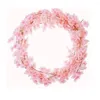 Dekorativa blommor 4st 1,8 m Artificial Cherry Blossom Flower Vines Hanging Silk Garland 144 Heads for Wedding Party Home Decor