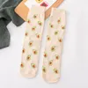 Women Socks Colorful Ladies Cotton Boat Funny French Fries Banana Avocado Fruit Pattern Creative Novelty Cartoon Gift