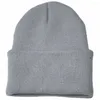 Bollkåpor unisex slouchy stickning hip hop cap varm vinter stickad grå blå svart vit röd elastisk ull hatt hattar koreanska