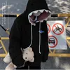 Herrtröjor tröjor roliga haj lapptäcke hoodies man hösten kawaii tröja avslappnad långärmad pullover skola par kläder 230810