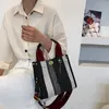 Вечерние сумки 2023 Canvas Stripe Tote Bag Vintage Ploudse Crossbody Большой маленький размер универсальные женские сумочки.