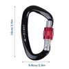 Rock Protection 4pcs Professional Climbing Carabiner 25KN D Shape Climbing Buckle Lock Safety Lock Outdoor Climbing Equipment Accessories HKD230810