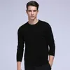 Maglioni da uomo 100 pura lana merino tinta unita maglione girocollo caldo pullover a maniche lunghe 230810