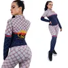 Designer Women's Afficiewar Fashion Zip Up Sweatshirt et Bottoms définissent un pantalon en deux pièces Ship gratuit