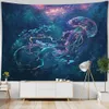 Tapestries تخصيص المناظر الطبيعية المناظر الطبيعية الجدار المعلقة قناديل البحر ديكور Kawaii الغرفة ديكور جدار الجدار