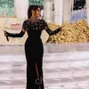 2023 Augusti Aso Ebi Black Mermaid Prom Dress Pärled Crystals Evening Formal Party Second Reception Födelsedagsengagemang Klänningar Klänningar Robe de Soiree ZJ775