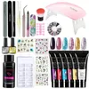 Professionele nagelset met nagellamp, nageloefenaar en manicure -kit - Inclusief afwezige gel Pools en Nail Art Tools For Perfect Nails