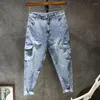 Jeans maschile 2023 primavera e autunno classico blu blu casual sciolto comodi pantaloni haren di alta qualità di alta qualità