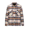Mens Jackets High Street Retro Pockets Color Block Checkered Lapel Wool Autumn and Winter Thick Casual Windbreaker Loose Coat 230810