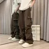 Pantaloni da uomo uomini casual cargo streetwear grandi tasca chiari pantaloni racchiude harajuku hip hop hop women wid wide gamba tuttimi 230810
