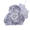 Fleurs décoratives Bustonniere Boutonniere Handmade Flower Wedding Bride and Groom Fashion Corsage Pearl Rhinestone Pin Broche pour hommes