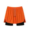 Running Shorts Man's Sport 2 In 1 Jogging Sportswear Quick Drying Pant Double-Deck Training Gym Breathable