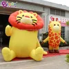 Hurtownia 2,8x1,8x3,5 mln Outdoor Giant Inflatible Animal Garaffe Cartoon Model z Air Blower for Event Reklamy Dekoracja Party Toys Sports