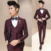 Trajes para hombres Blazers Blazers de la marca de moda 2021 Menores de alta calidad Jacquard Weave Traje Male Slim Korea Style 240U
