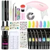 Professionele nagelset met nagellamp, nageloefenaar en manicure -kit - Inclusief afwezige gel Pools en Nail Art Tools For Perfect Nails