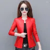 Women's Leather Black Jacket Women 2023 Spring Autumn Casual Slim Jackets For Short Elegant Coats Veste En Cuir Femme