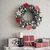 Decorative Flowers 1Pc Christmas Tree Glitter Gold Edge Flower Arrangement Cloth Art Fake DIY Ornaments Wreath Accessories